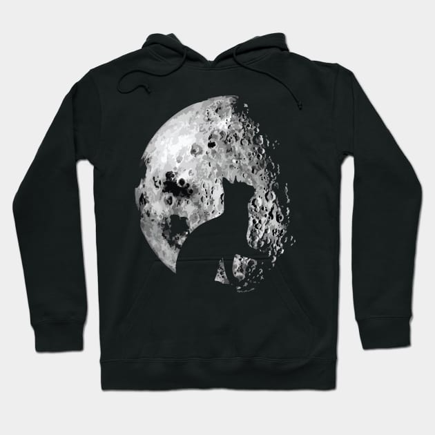 Moon cat Hoodie by annagrrrl